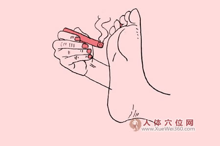 用艾草温灸